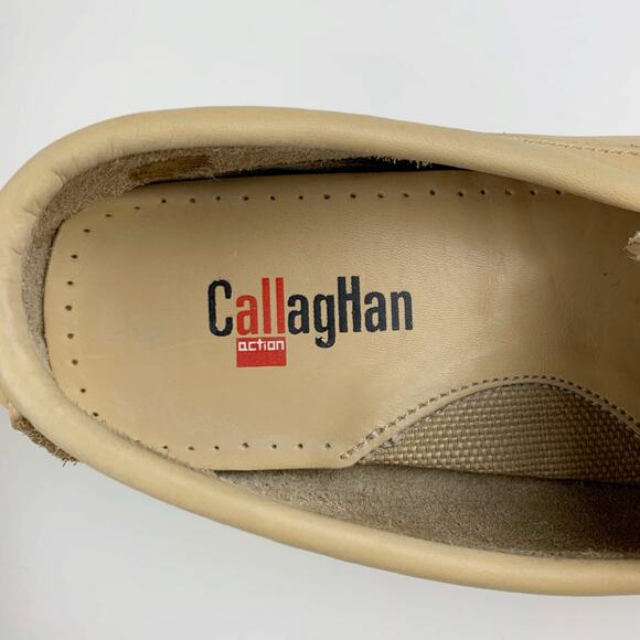 Callaghan Moccasins Slip On Shoes Tan Leather Flats Women's 37 US 6.5 - Picture 6 of 14